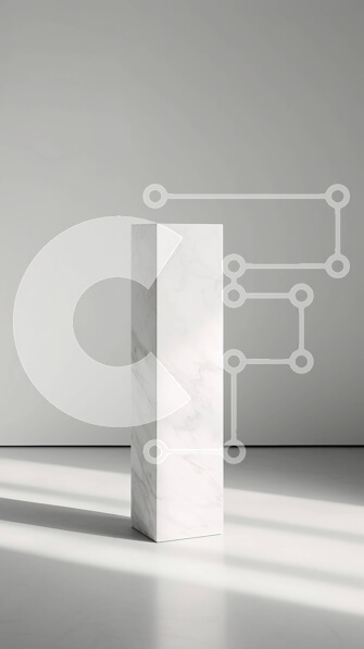 Intra Συλλεκτικό Ξύλινο Παζλ Plywood  4mm - Παρθένα λευκή μαρμάρινη στήλη σε κομψό χώρο Σε Ξύλινο Κουτί - Διαστάσεις: 10x10 cm – 25 κομμάτια