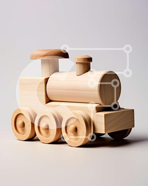 Intra Συλλεκτικό Ξύλινο Παζλ Plywood  4mm - Πολύχρωμο ξύλινο τρένο παιχνιδιών για διασκέδαση Σε Ξύλινο Κουτί - Διαστάσεις: 10x10 cm – 25 κομμάτια