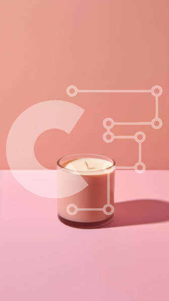 Intra Συλλεκτικό Ξύλινο Παζλ Plywood  4mm - Όμορφο ροζ κερί σε ροζ επιφάνεια - Ένα τέλειο φόντο για το επόμενο έργο σας Σε Ξύλινο Κουτί - Διαστάσεις Puzzle: 10x10 cm – 25 κομμάτια