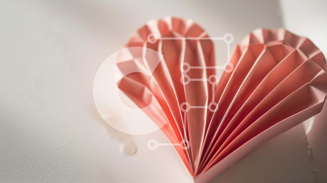 Intra Συλλεκτικό Ξύλινο Παζλ Plywood  4mm - Χαρτί Origami σε σχήμα καρδιάς σε βιβλίο με σταγόνες νερού Σε Ξύλινο Κουτί - Διαστάσεις Puzzle: 10x10 cm – 25 κομμάτια