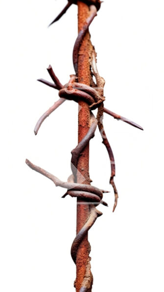 Intra Συλλεκτικό Ξύλινο Παζλ Plywood  4mm - Ασπρόμαυρη φωτογραφία συρματοπλέγματος φράχτη με τραχιά υφή Σε Ξύλινο Κουτί - Διαστάσεις: 10x10 cm – 25 κομμάτια