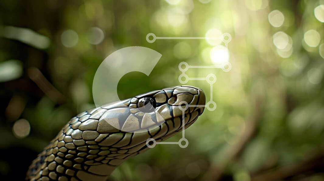 Intra Συλλεκτικό Ξύλινο Παζλ Plywood  4mm - Φίδι στο δάσος Σε Ξύλινο Κουτί - Διαστάσεις: 10x10 cm – 25 κομμάτια