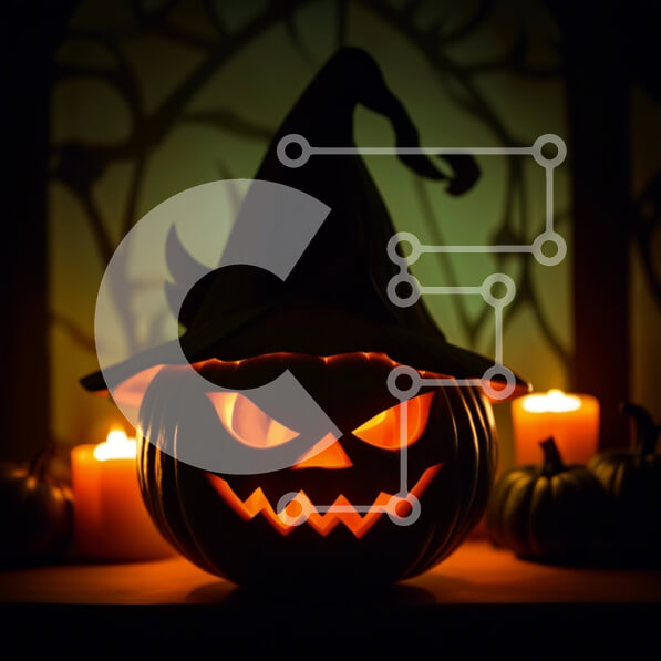 Intra Συλλεκτικό Ξύλινο Παζλ Plywood  4mm - Τρομακτικό αποκριάτικο φανάρι με τρομακτικό πρόσωπο Σε Ξύλινο Κουτί - Διαστάσεις: 10x10 cm – 25 κομμάτια