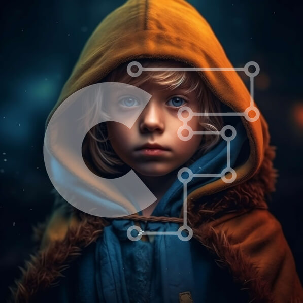 Intra Συλλεκτικό Ξύλινο Παζλ Plywood  4mm - Πορτρέτο ενός όμορφου νεαρού αγοριού με κίτρινο φούτερ και μπλε τζιν Σε Ξύλινο Κουτί - Διαστάσεις Puzzle: 10x10 cm – 25 κομμάτια