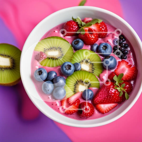 Σετ των 2 Intra Συλλεκτικό Ξύλινο Παζλ Plywood  4mm - Νόστιμο και δροσιστικό Smoothie φρούτων με ακτινίδιο, φράουλες και βατόμουρα Σε Ξύλινο Κουτί - Διαστάσεις: 10x10 cm – 25 κομμάτια