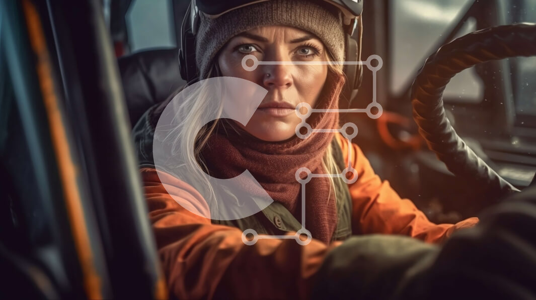 Intra Συλλεκτικό Ξύλινο Παζλ Plywood  4mm - Σοβαρή γυναίκα που οδηγεί αυτοκίνητο με γυαλιά ηλίου και δεμένα μαλλιά Σε Ξύλινο Κουτί - Διαστάσεις Puzzle: 10x10 cm – 25 κομμάτια