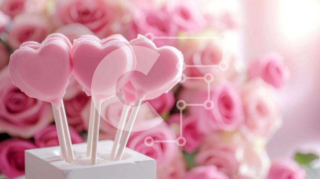 Intra Συλλεκτικό Ξύλινο Παζλ Plywood  4mm - Ρομαντικά γλειφιτζούρια και τριαντάφυλλα για την ημέρα του Αγίου Βαλεντίνου Σε Ξύλινο Κουτί - Διαστάσεις: 10x10 cm – 25 κομμάτια