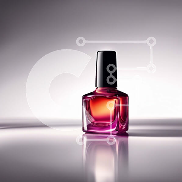 Σετ των 2 Intra Συλλεκτικό Ξύλινο Παζλ Plywood  4mm - Γυαλιστερό κόκκινο μπουκάλι βερνίκι νυχιών με ανακλαστικό ροζ υγρό Σε Ξύλινο Κουτί - Διαστάσεις: 10x10 cm – 25 κομμάτια