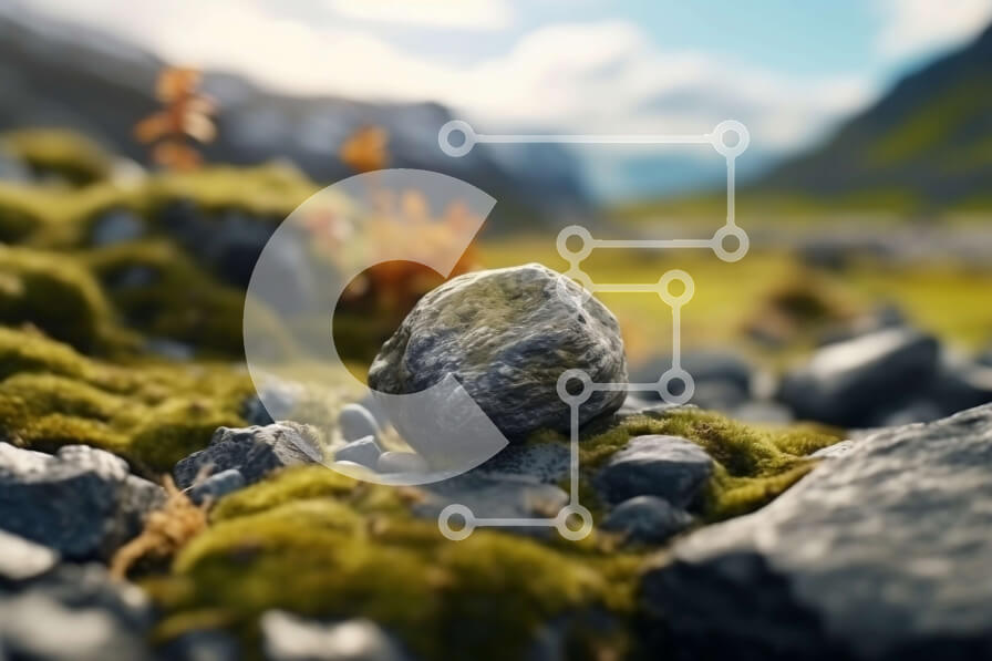 Intra Συλλεκτικό Ξύλινο Παζλ Plywood  4mm - Όμορφη εικόνα ενός βράχου σε έναν βρώμικο βράχο στα βουνά Σε Ξύλινο Κουτί - Διαστάσεις: 10x10 cm – 25 κομμάτια