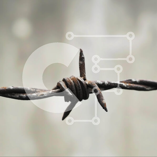 Intra Συλλεκτικό Ξύλινο Παζλ Plywood  4mm - Κοντινό πλάνο με σκουριασμένο συρματόπλεγμα Σε Ξύλινο Κουτί - Διαστάσεις: 10x10 cm – 25 κομμάτια