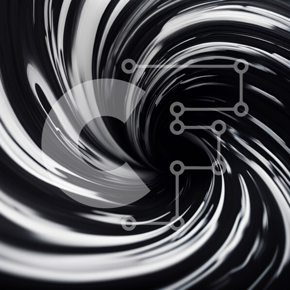 Intra Συλλεκτικό Ξύλινο Παζλ Plywood  4mm - Μαγευτικό ασπρόμαυρο σπειροειδές μοτίβο στροβιλισμού Σε Ξύλινο Κουτί - Διαστάσεις Puzzle: 10x10 cm – 25 κομμάτια