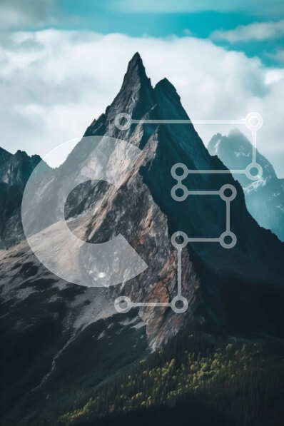 Intra Συλλεκτικό Ξύλινο Παζλ Plywood  4mm - Εκπληκτικό ορεινό τοπίο με χιονισμένες κορυφές και σύννεφα Σε Ξύλινο Κουτί - Διαστάσεις Puzzle: 10x10 cm – 25 κομμάτια