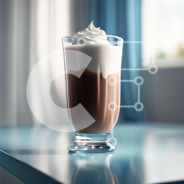 Σετ των 2 Intra Συλλεκτικό Ξύλινο Παζλ Plywood  4mm - Δελεαστική εικόνα ενός μιλκσέικ σοκολάτας με σαντιγί Σε Ξύλινο Κουτί - Διαστάσεις: 10x10 cm – 25 κομμάτια