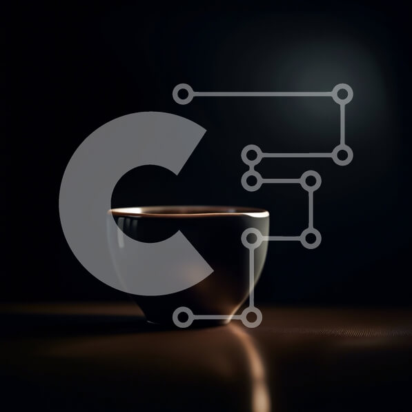 Σετ των 2 Intra Συλλεκτικό Ξύλινο Παζλ Plywood  4mm - Μινιμαλιστικό μαύρο φλιτζάνι καφέ σε σκοτεινό τραπέζι Σε Ξύλινο Κουτί - Διαστάσεις: 10x10 cm – 25 κομμάτια