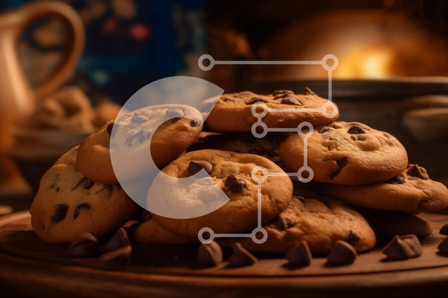 Σετ των 2 Intra Συλλεκτικό Ξύλινο Παζλ Plywood  4mm - Καταπληκτική εικόνα με μπισκότα σοκολάτας δίπλα στο τζάκι Σε Ξύλινο Κουτί - Διαστάσεις: 10x10 cm – 25 κομμάτια