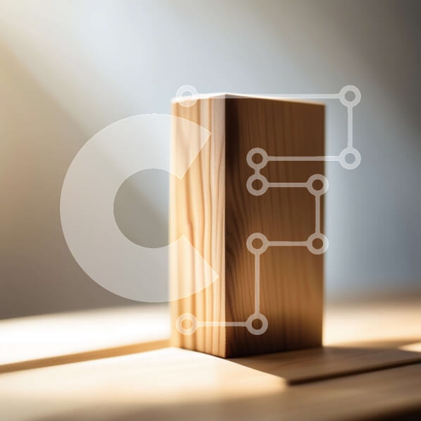 Intra Συλλεκτικό Ξύλινο Παζλ Plywood  4mm - Όμορφη εικόνα ενός ξύλινου μπλοκ με το φως του ήλιου Σε Ξύλινο Κουτί - Διαστάσεις Puzzle: 10x10 cm – 25 κομμάτια