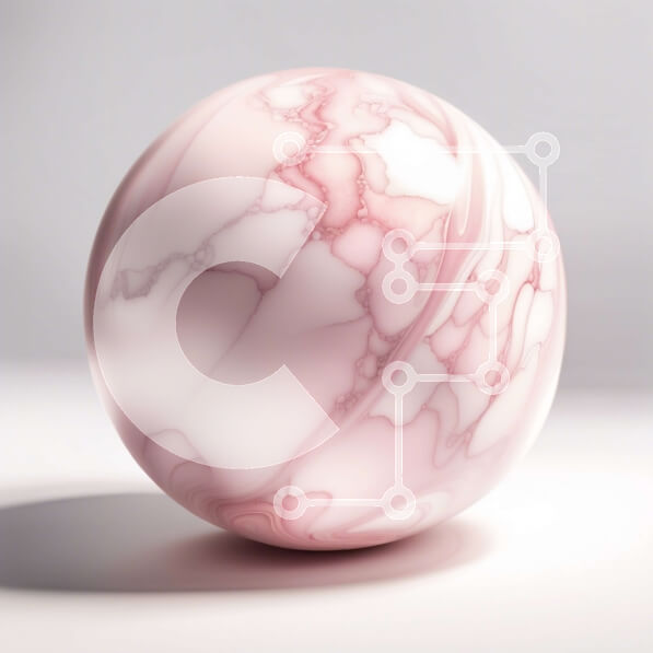 Intra Συλλεκτικό Ξύλινο Παζλ Plywood  4mm - Εκπληκτική εικόνα μιας ροζ μαρμάρινης μπάλας σε μια λευκή επιφάνεια Σε Ξύλινο Κουτί - Διαστάσεις: 10x10 cm – 25 κομμάτια