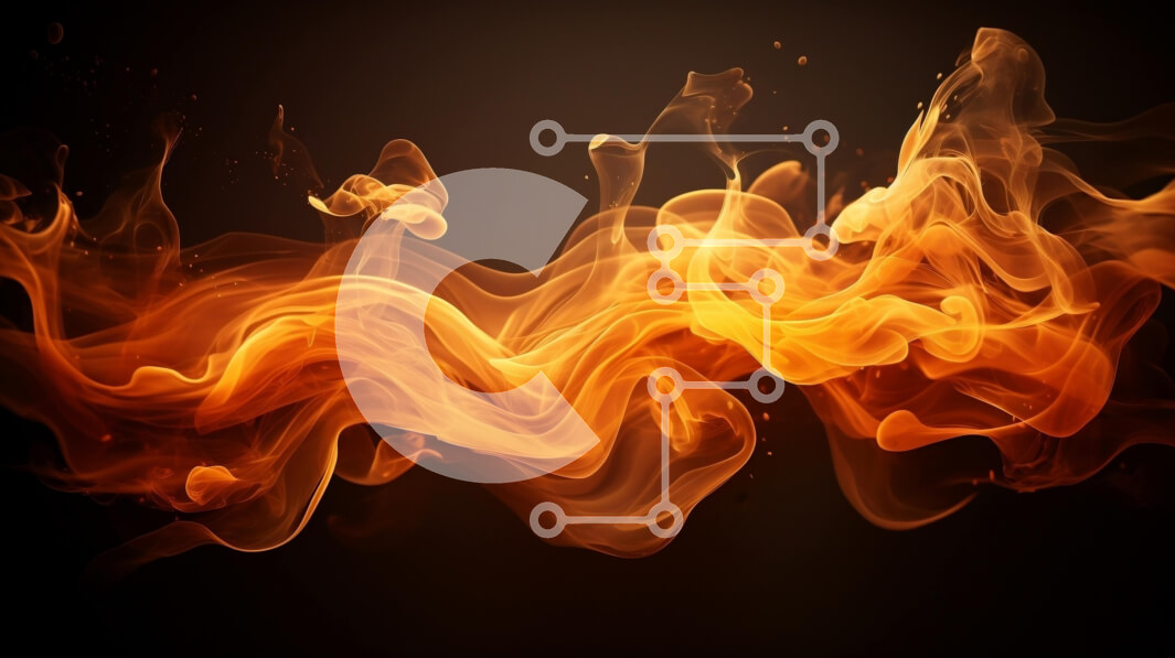 Intra Συλλεκτικό Ξύλινο Παζλ Plywood  4mm - Αφηρημένη εικόνα των στροβιλιζόμενων φλογών σε μαύρο φόντο Σε Ξύλινο Κουτί - Διαστάσεις Puzzle: 10x10 cm – 25 κομμάτια