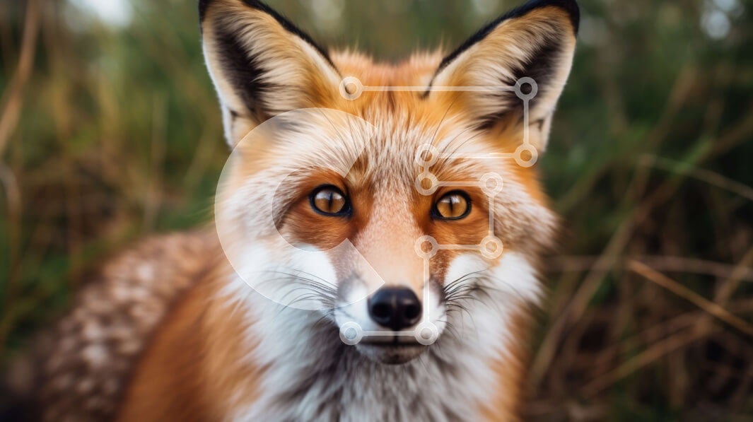 Σετ των 2 Intra Συλλεκτικό Ξύλινο Παζλ Plywood  4mm - Περίεργη κόκκινη αλεπού με φωτεινή πορτοκαλί γούνα Σε Ξύλινο Κουτί - Διαστάσεις: 10x10 cm – 25 κομμάτια