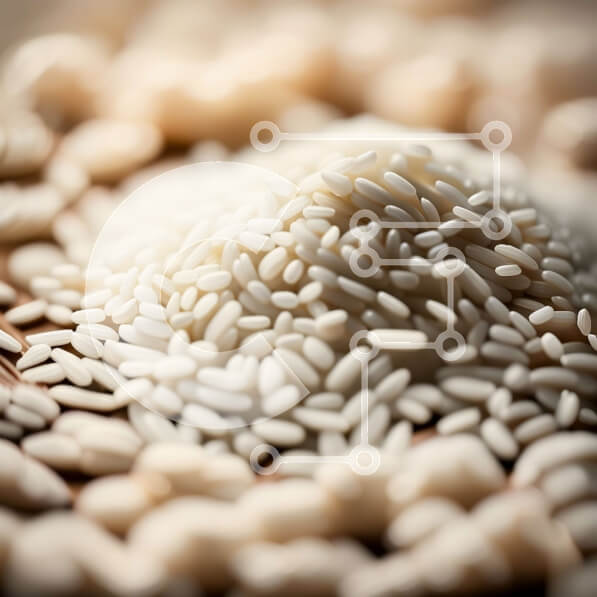 Σετ των 2 Intra Συλλεκτικό Ξύλινο Παζλ Plywood  4mm - Όμορφη κινηματογράφηση σε πρώτο πλάνο κόκκων λευκού ρυζιού σε ξύλινη επιφάνεια Σε Ξύλινο Κουτί - Διαστάσεις: 10x10 cm – 25 κομμάτια