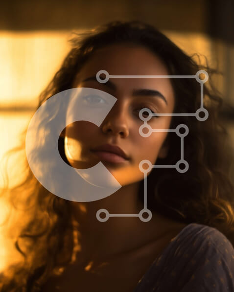 Intra Συλλεκτικό Ξύλινο Παζλ Plywood  4mm - Εκπληκτική φωτογραφία νεαρής γυναίκας με ρέον φόρεμα Σε Ξύλινο Κουτί - Διαστάσεις Puzzle: 10x10 cm – 25 κομμάτια