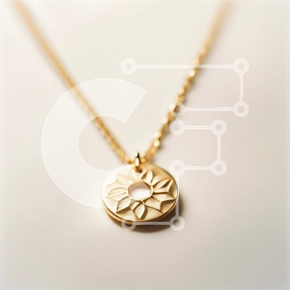 Σετ των 2 Intra Συλλεκτικό Ξύλινο Παζλ Plywood  4mm - Κομψό χρυσό κολιέ με σχέδιο που συμπλέκεται κύκλο Σε Ξύλινο Κουτί - Διαστάσεις: 10x10 cm – 25 κομμάτια