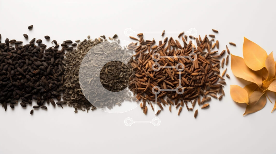 Intra Συλλεκτικό Ξύλινο Παζλ Plywood  4mm - Ποικιλία σπόρων σε καθαρή λευκή επιφάνεια Σε Ξύλινο Κουτί - Διαστάσεις: 10x10 cm – 25 κομμάτια