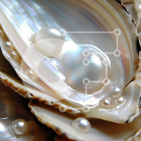 Intra Συλλεκτικό Ξύλινο Παζλ Plywood  4mm - Όμορφη κινηματογράφηση σε πρώτο πλάνο από κοχύλια στρειδιών με μαργαριτάρια Σε Ξύλινο Κουτί - Διαστάσεις: 10x10 cm – 25 κομμάτια