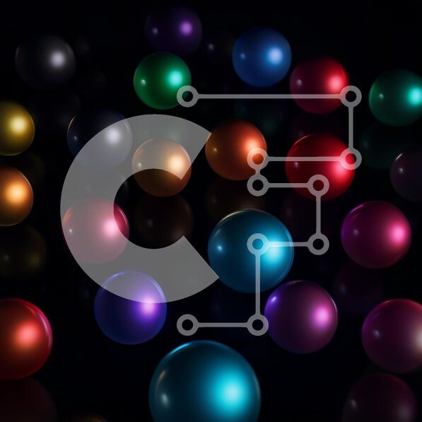 Intra Συλλεκτικό Ξύλινο Παζλ Plywood  4mm - Ζωντανή και παιχνιδιάρικη εικόνα από πολύχρωμες μπάλες σε μαύρο φόντο Σε Ξύλινο Κουτί - Διαστάσεις Puzzle: 10x10 cm – 25 κομμάτια