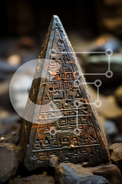 Intra Συλλεκτικό Ξύλινο Παζλ Plywood  4mm - Περίπλοκα ιερογλυφικά σε μια αρχαία αιγυπτιακή πυραμίδα Σε Ξύλινο Κουτί - Διαστάσεις Puzzle: 10x10 cm – 25 κομμάτια