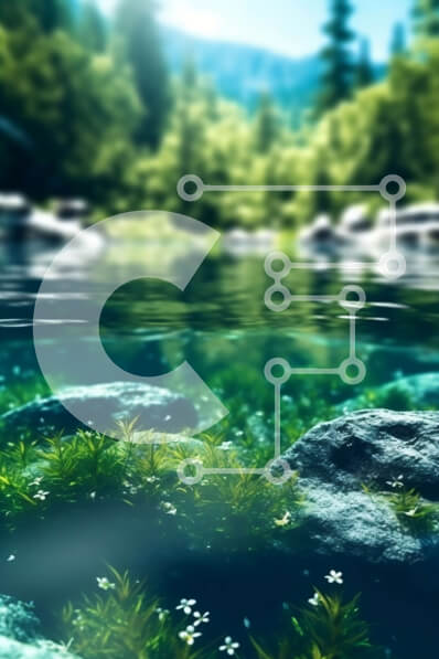 Intra Συλλεκτικό Ξύλινο Παζλ Plywood  4mm - Ήσυχη σκηνή λίμνης με καθαρά νερά και καταρράκτη Σε Ξύλινο Κουτί - Διαστάσεις Puzzle: 10x10 cm – 25 κομμάτια