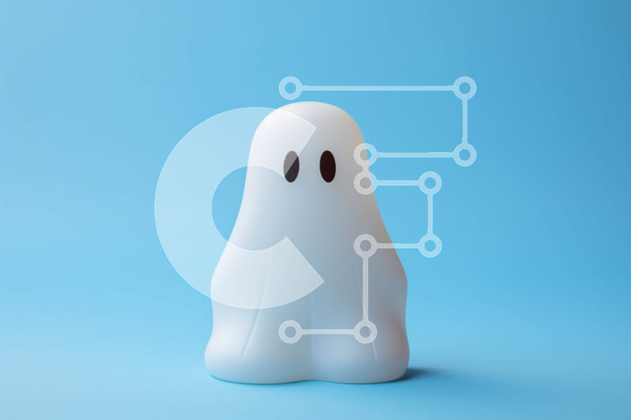 Intra Συλλεκτικό Ξύλινο Παζλ Plywood  4mm - Μικρό λευκό φάντασμα σε μπλε φόντο για διακοσμήσεις αποκριών ή διακοπών Σε Ξύλινο Κουτί - Διαστάσεις Puzzle: 10x10 cm – 25 κομμάτια