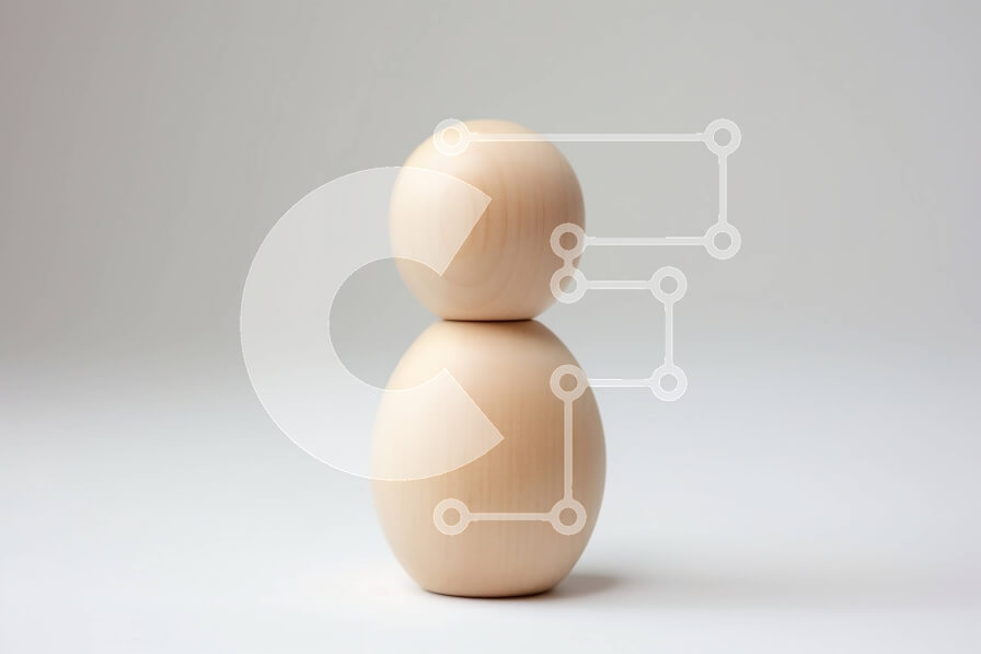 Intra Συλλεκτικό Ξύλινο Παζλ Plywood  4mm - Ξύλινη κούκλα με στρογγυλό σώμα και επίπεδο πάτο Σε Ξύλινο Κουτί - Διαστάσεις: 10x10 cm – 25 κομμάτια