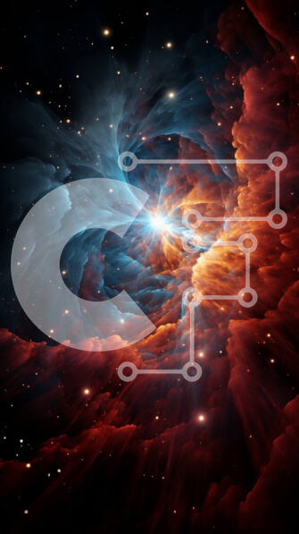 Intra Συλλεκτικό Ξύλινο Παζλ Plywood  4mm - Εκπληκτική εικόνα ενός πολύχρωμου νεφελώματος που περιβάλλεται από αστέρια Σε Ξύλινο Κουτί - Διαστάσεις Puzzle: 10x10 cm – 25 κομμάτια