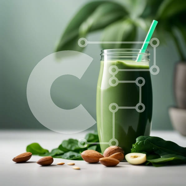 Σετ των 2 Intra Συλλεκτικό Ξύλινο Παζλ Plywood  4mm - Λαχταριστή και θρεπτική συνταγή για πράσινο Smoothie Σε Ξύλινο Κουτί - Διαστάσεις: 10x10 cm – 25 κομμάτια