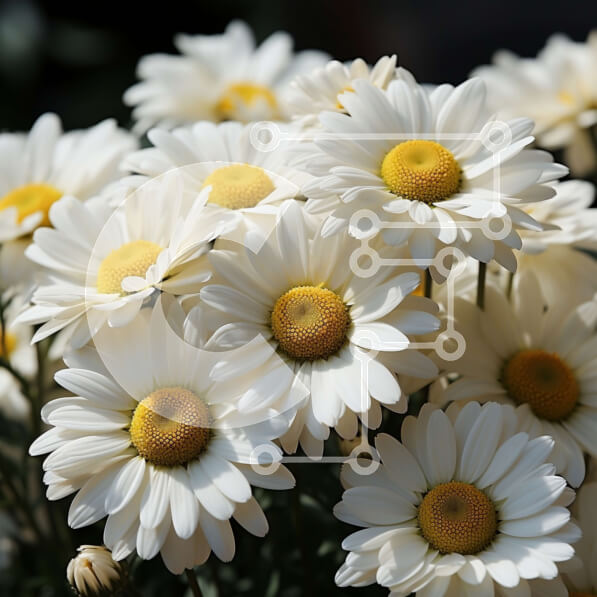 Intra Συλλεκτικό Ξύλινο Παζλ Plywood  4mm - Φρέσκια και κομψή λευκή μαργαρίτα μπουκέτο σε βάζο Σε Ξύλινο Κουτί - Διαστάσεις: 10x10 cm – 25 κομμάτια