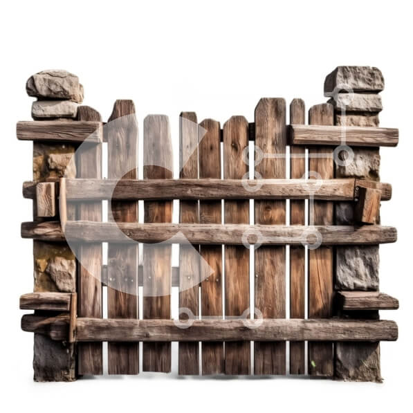 Intra Συλλεκτικό Ξύλινο Παζλ Plywood  4mm - Ρουστίκ ξύλινη πύλη με μεγάλα δοκάρια Σε Ξύλινο Κουτί - Διαστάσεις: 10x10 cm – 25 κομμάτια