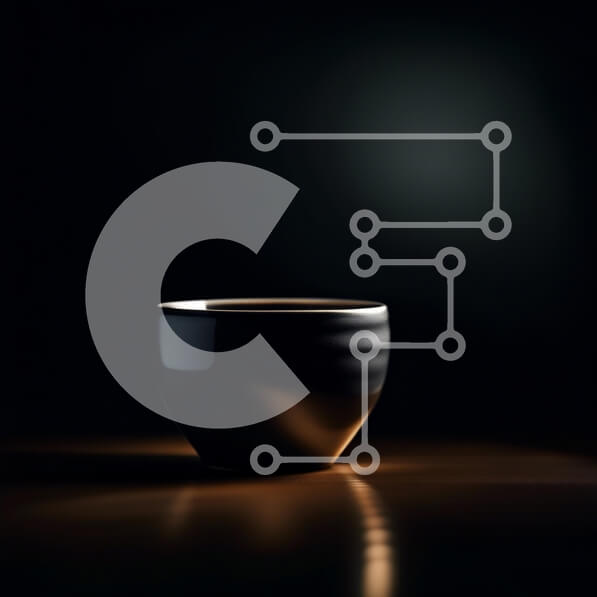 Σετ των 2 Intra Συλλεκτικό Ξύλινο Παζλ Plywood  4mm - Κομψή εικόνα του μαύρου φλιτζάνι καφέ σε ένα σκοτεινό τραπέζι Σε Ξύλινο Κουτί - Διαστάσεις: 10x10 cm – 25 κομμάτια