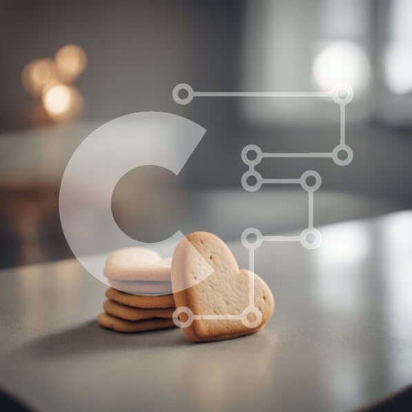 Σετ των 2 Intra Συλλεκτικό Ξύλινο Παζλ Plywood  4mm - Στοίβα από μπισκότα σε σχήμα καρδιάς στο τραπέζι Σε Ξύλινο Κουτί - Διαστάσεις: 10x10 cm – 25 κομμάτια