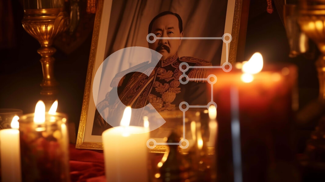 Intra Συλλεκτικό Ξύλινο Παζλ Plywood  4mm - Θρησκευτική Εκδήλωση με Ηλικιωμένο με στρατιωτική στολή και λαμπάδες Σε Ξύλινο Κουτί - Διαστάσεις Puzzle: 10x10 cm – 25 κομμάτια