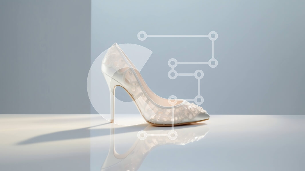 Intra Συλλεκτικό Ξύλινο Παζλ Plywood  4mm - Κομψό λευκό ψηλοτάκουνο παπούτσι με λεπτό σχέδιο Σε Ξύλινο Κουτί - Διαστάσεις Puzzle: 10x10 cm – 25 κομμάτια