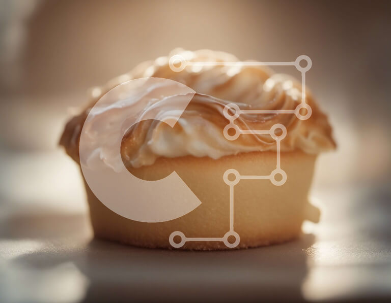 Σετ των 2 Intra Συλλεκτικό Ξύλινο Παζλ Plywood  4mm - Μικρό λευκό cupcake με σαντιγί Σε Ξύλινο Κουτί - Διαστάσεις: 10x10 cm – 25 κομμάτια