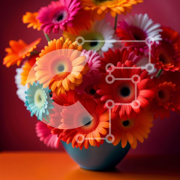 Intra Συλλεκτικό Ξύλινο Παζλ Plywood  4mm - Ζωντανό μπουκέτο λουλουδιών σε ένα όμορφο βάζο Σε Ξύλινο Κουτί - Διαστάσεις: 10x10 cm – 25 κομμάτια