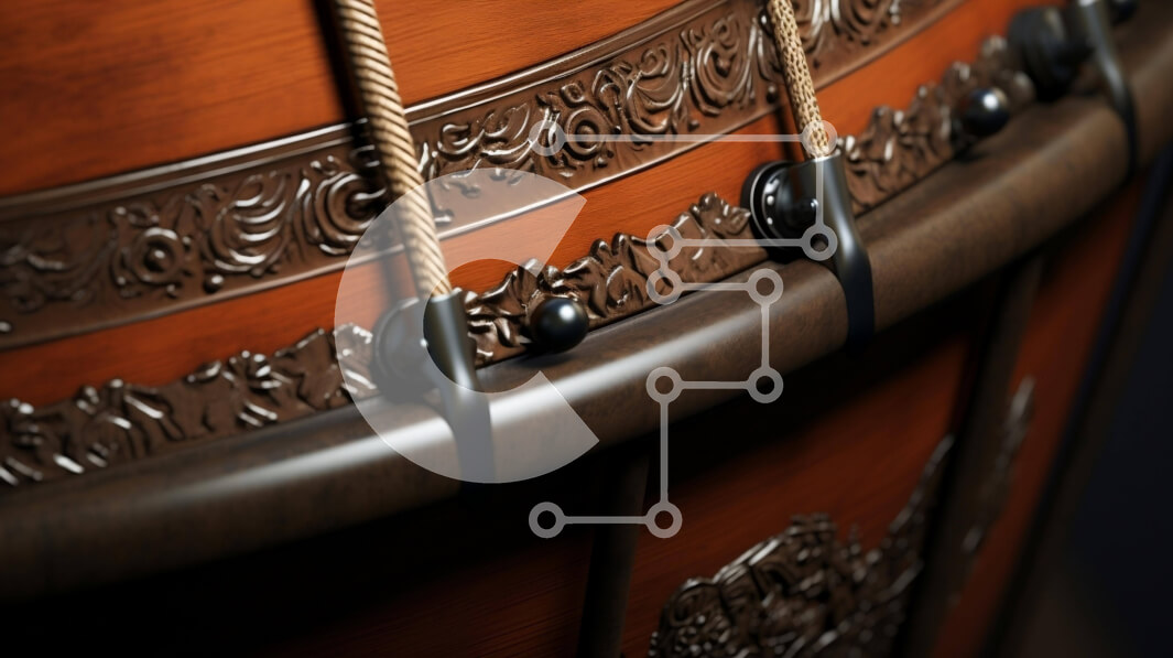 Intra Συλλεκτικό Ξύλινο Παζλ Plywood  4mm - Κοντινό πλάνο περίτεχνα σκαλιστό ξύλινο τύμπανο Σε Ξύλινο Κουτί - Διαστάσεις Puzzle: 10x10 cm – 25 κομμάτια