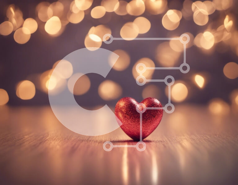 Intra Συλλεκτικό Ξύλινο Παζλ Plywood  4mm - Κόκκινη καρδιά σε ξύλινο τραπέζι με φώτα Bokeh Σε Ξύλινο Κουτί - Διαστάσεις Puzzle: 10x10 cm – 25 κομμάτια