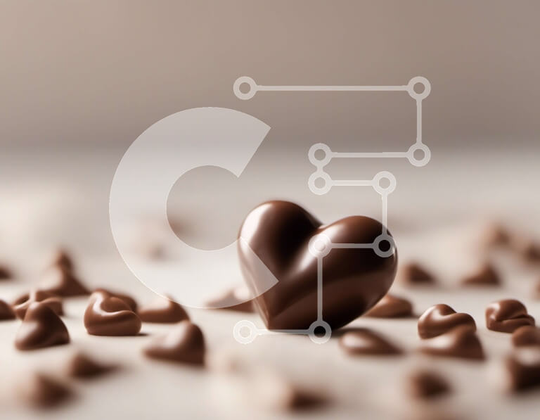 Σετ των 2 Intra Συλλεκτικό Ξύλινο Παζλ Plywood  4mm - Σοκολάτα σε σχήμα καρδιάς με διάφορες σοκολάτες Σε Ξύλινο Κουτί - Διαστάσεις: 10x10 cm – 25 κομμάτια