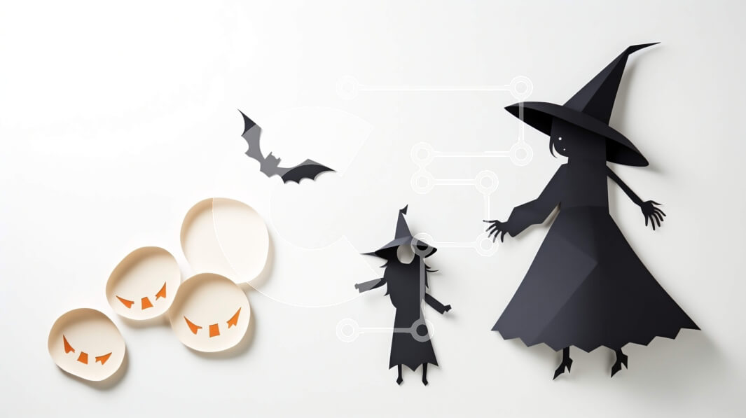 Intra Συλλεκτικό Ξύλινο Παζλ Plywood  4mm - Χάρτινες αποκοπές αποκριών σε λευκό φόντο Σε Ξύλινο Κουτί - Διαστάσεις Puzzle: 10x10 cm – 25 κομμάτια