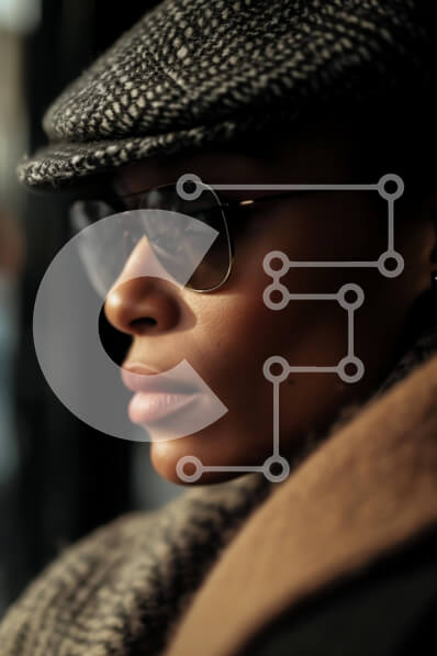 Intra Συλλεκτικό Ξύλινο Παζλ Plywood  4mm - Κομψή γυναίκα με καπέλο, κασκόλ και γυαλιά ηλίου Σε Ξύλινο Κουτί - Διαστάσεις Puzzle: 10x10 cm – 25 κομμάτια