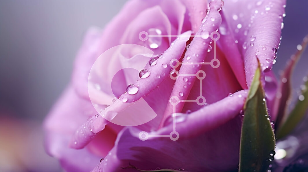 Intra Συλλεκτικό Ξύλινο Παζλ Plywood  4mm - Πανέμορφο ροζ τριαντάφυλλο με σταγονίδια νερού Σε Ξύλινο Κουτί - Διαστάσεις: 10x10 cm – 25 κομμάτια