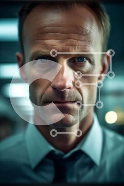 Intra Συλλεκτικό Ξύλινο Παζλ Plywood  4mm - Ασπρόμαυρο πορτρέτο ενός σοβαρού άνδρα με λευκό πουκάμισο και γραβάτα Σε Ξύλινο Κουτί - Διαστάσεις Puzzle: 10x10 cm – 25 κομμάτια